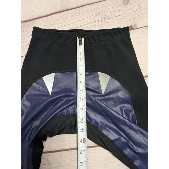 LUCAS HUGH LONDON Womens Med Blue Multicolor High Rise Leggings Leg Zip … - Picture 5 of 9